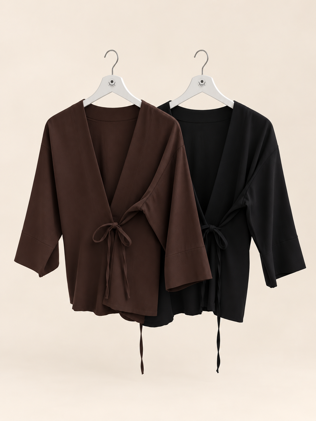 Blusa estilo Kimono cruzada con lazada