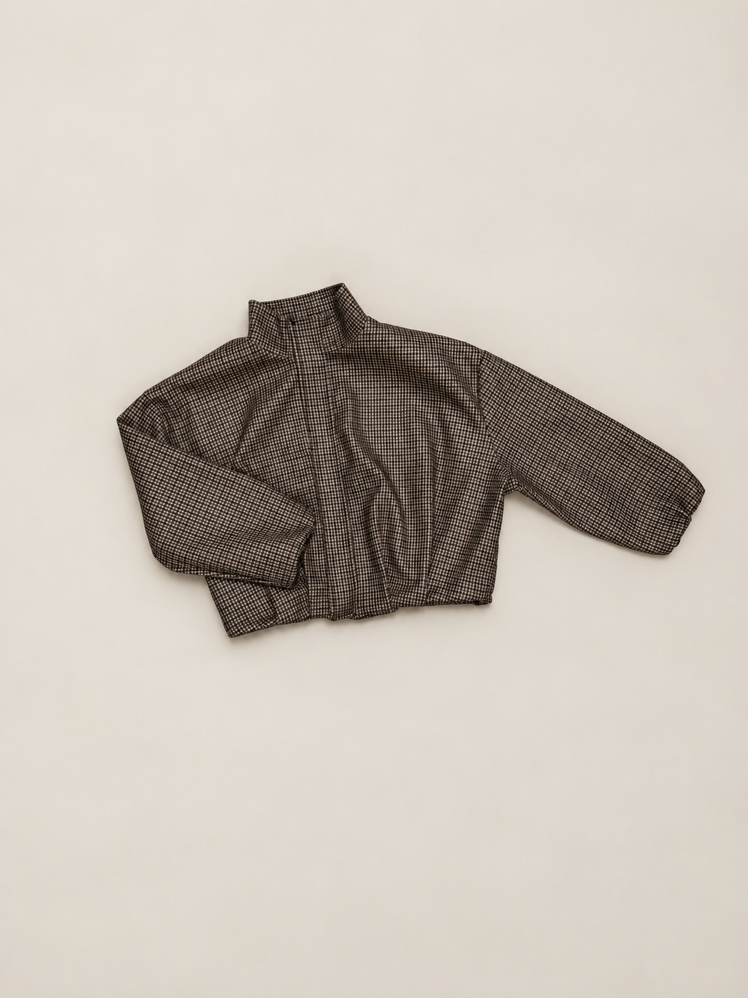Chaqueta Corta con Estampado Pata de Gallo para Mujer (Copia)