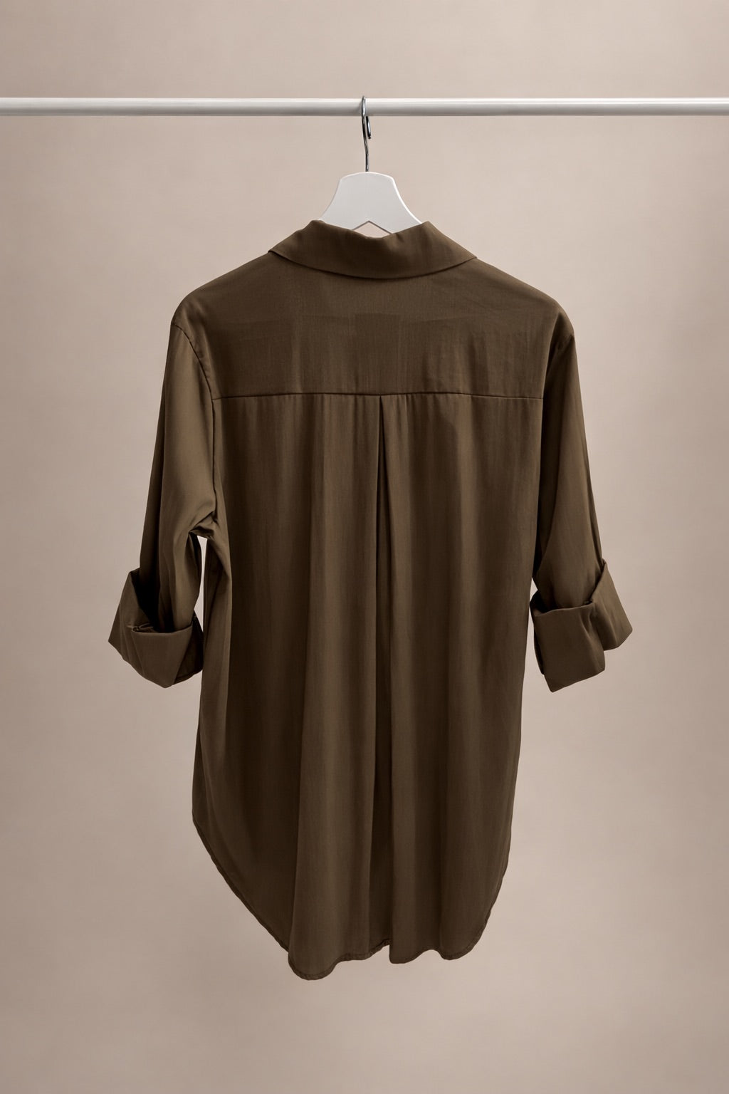 Camisa de Algodón Oversize Verde