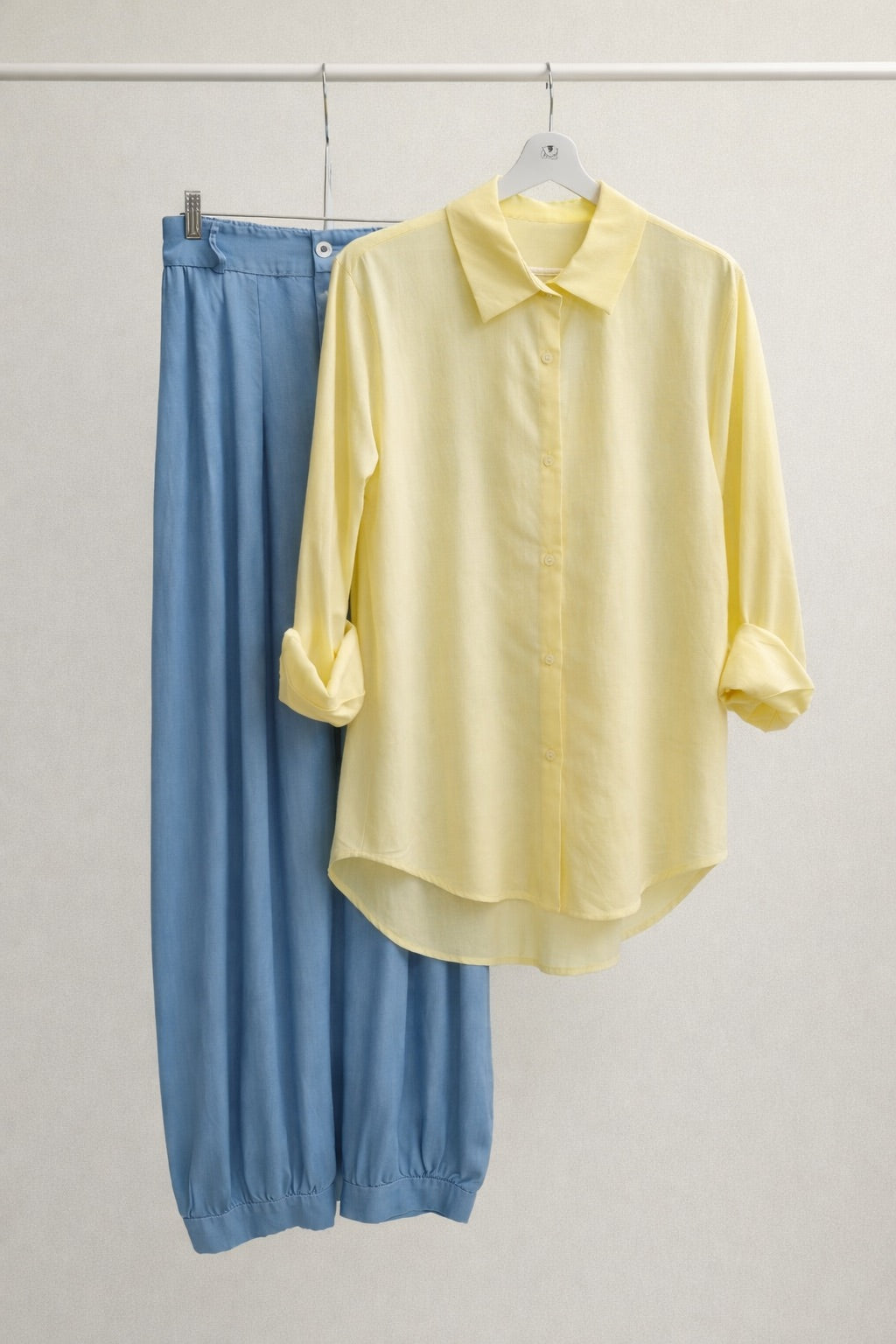 Camisa de Algodón Oversize Amarillo