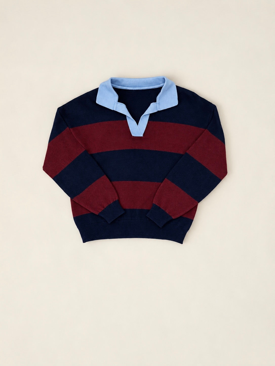 Jersey polo de punto a rayas