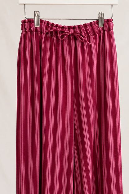 Pantalón Palazzo Rayas Fucsia | Fresco, Elegante y Moderno