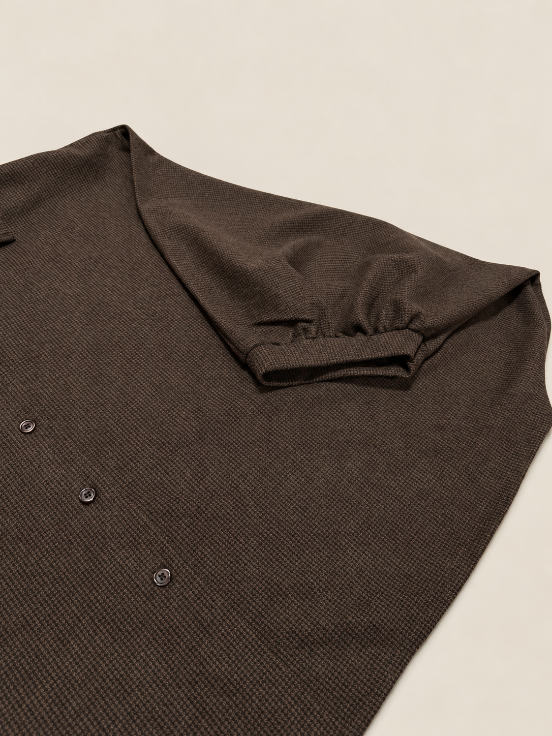 Sobrecamisa Capa Marrón Chocolate para Mujer | Manga Abullonada