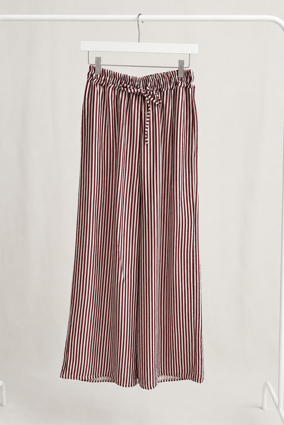 Pantalón a Rayas Fluido Rosa