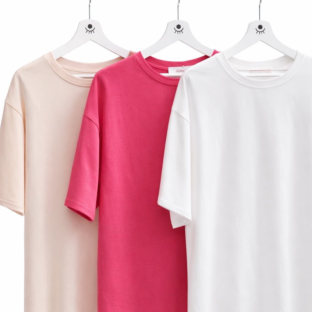Camiseta Básica de Algodón Beige