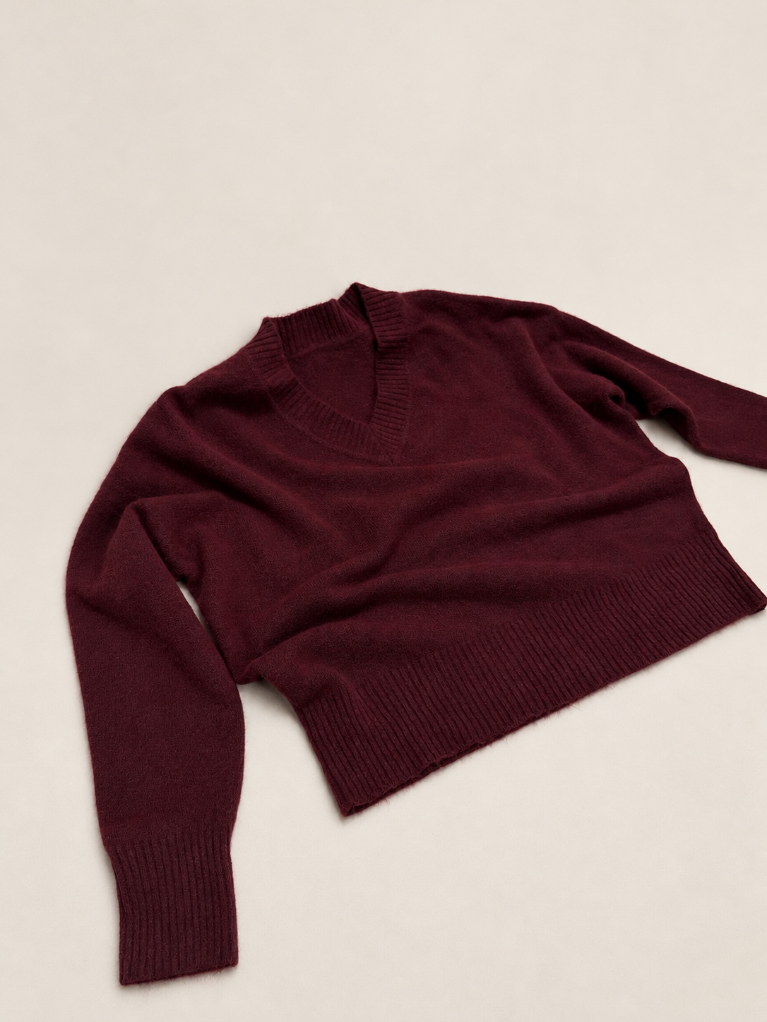 Suéter de Punto con Cuello de Pico para Mujer | Jersey Suave de Manga Larga