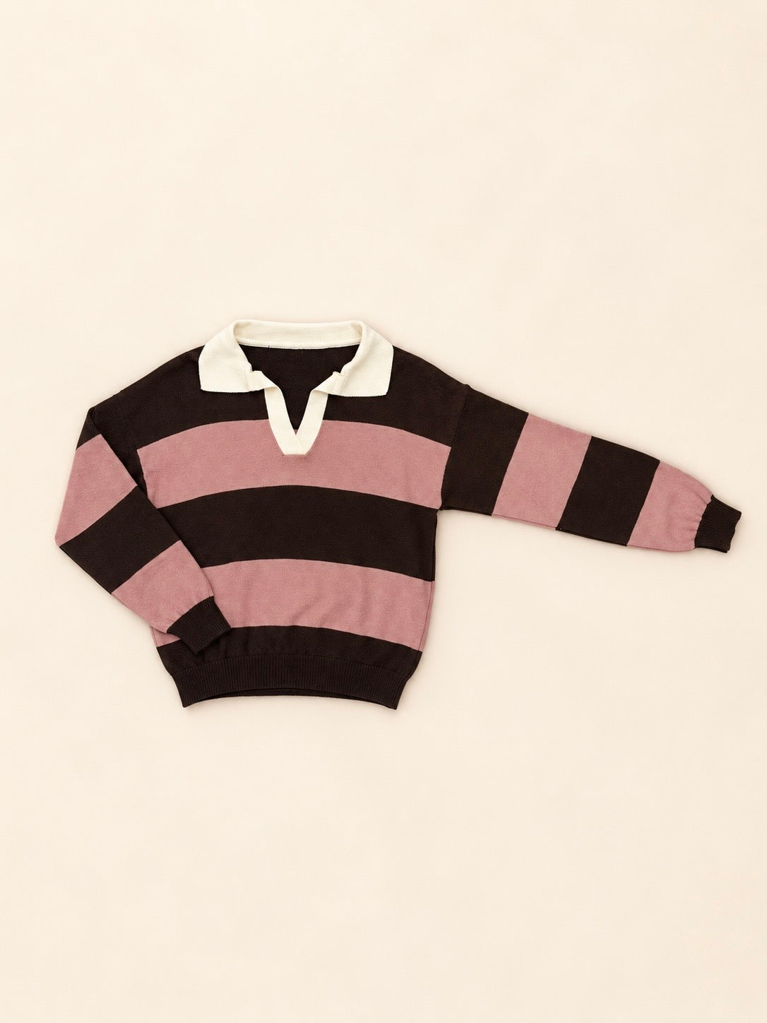 Jersey polo de punto a rayas
