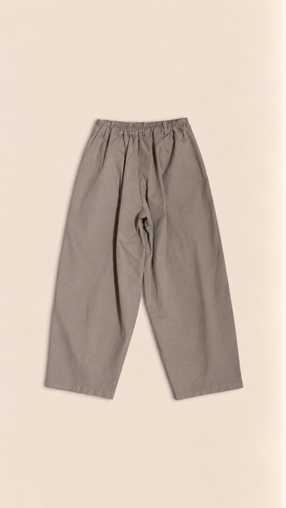 Pantalón barrel de algodón | Tiro alto y corte amplio