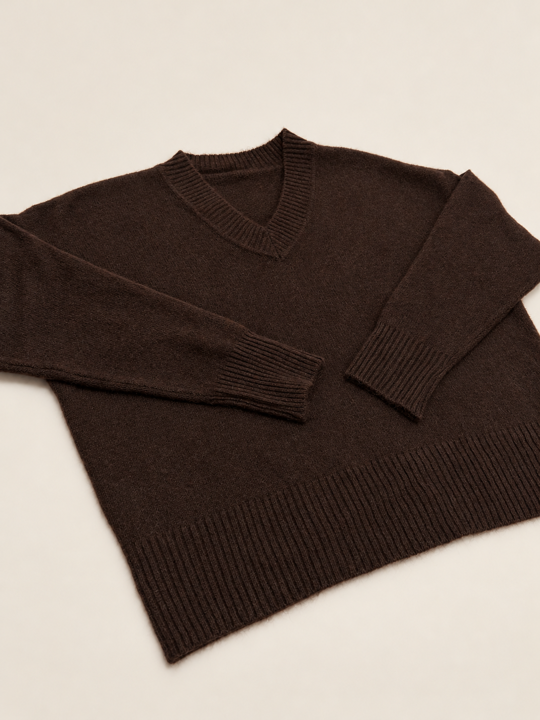 Suéter de Punto con Cuello de Pico para Mujer | Jersey Suave de Manga Larga