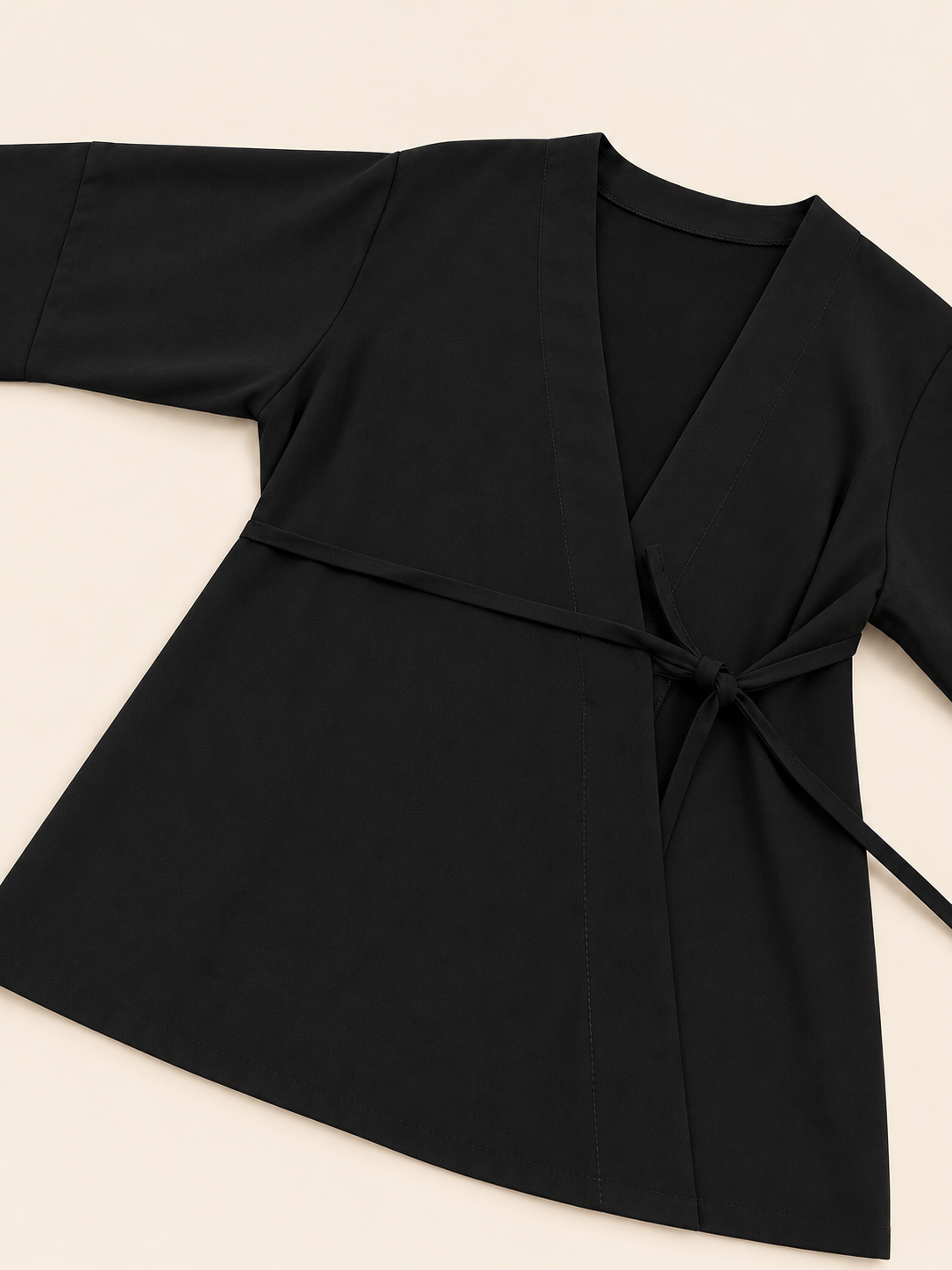 Blusa estilo Kimono cruzada con lazada