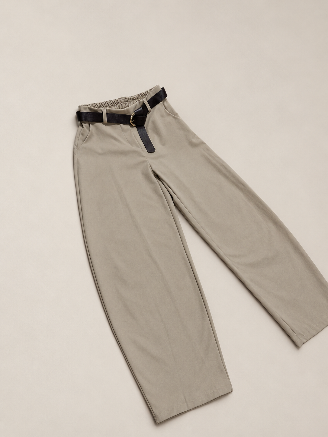 Pantalón barrel de algodón | Tiro alto y corte amplio