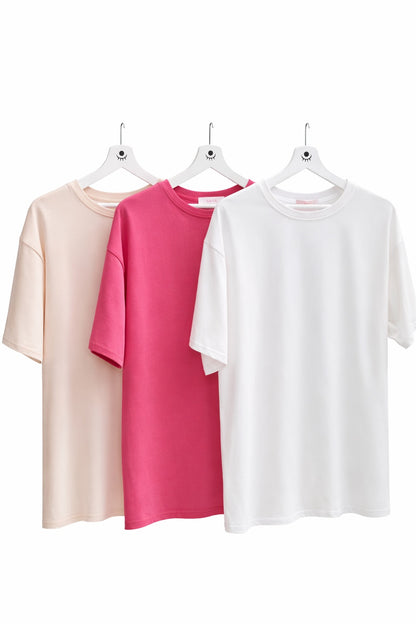 Camiseta Básica de Algodón Beige