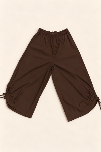 Pantalón bombacho fruncidos