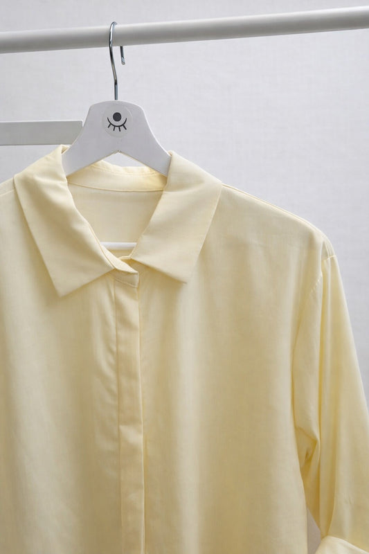 Camisa de Algodón Oversize Amarillo