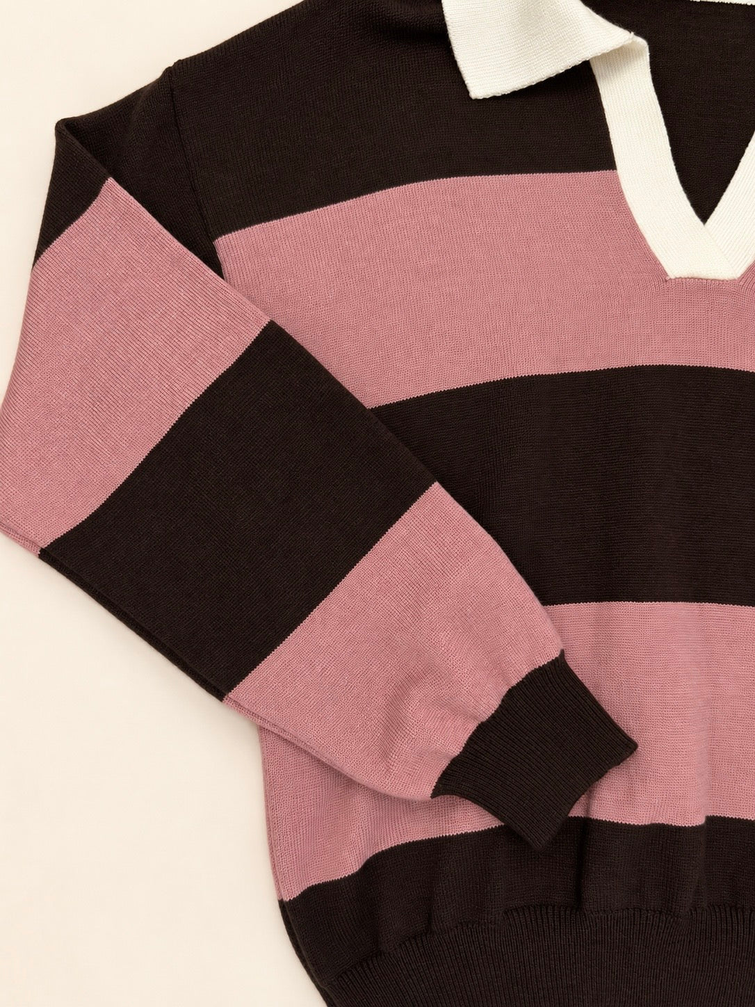 Jersey polo de punto a rayas