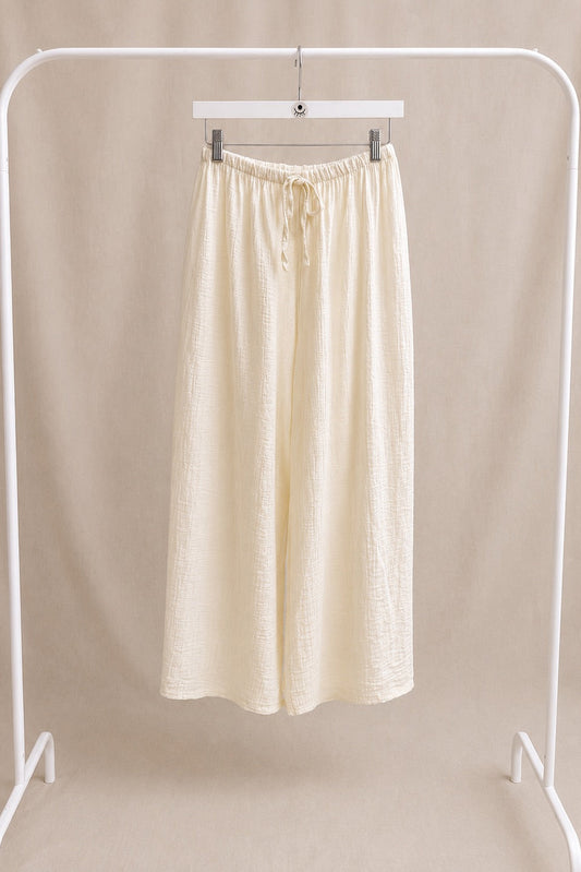 Pantalón Palazzo Texturizado | Elegante, Fresco y Versátil