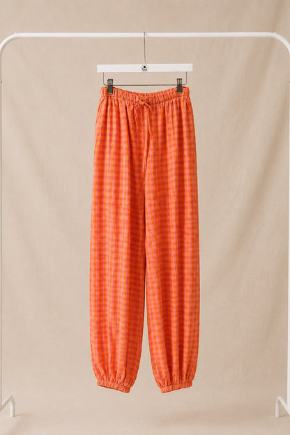 Pantalón Cuadros Rosa y Naranja | Fresco, Cómodo y Moderno
