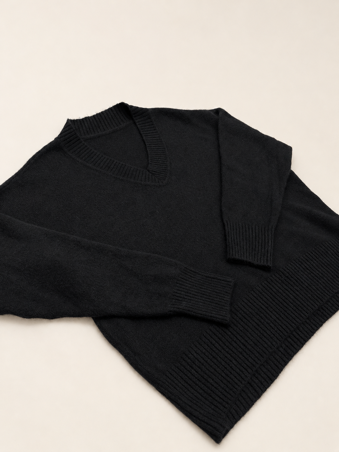 Suéter de Punto con Cuello de Pico para Mujer | Jersey Suave de Manga Larga