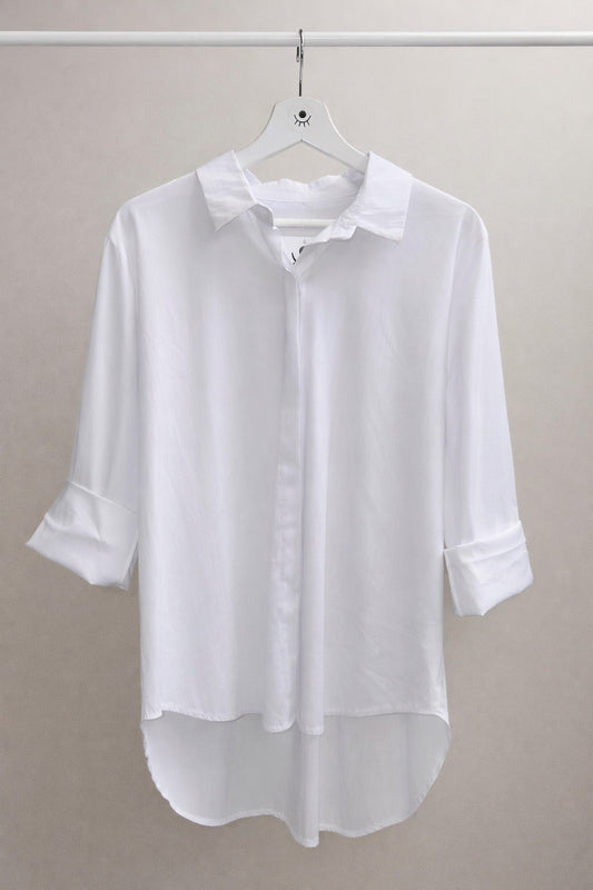 Camisa de Algodón Oversize Blanca
