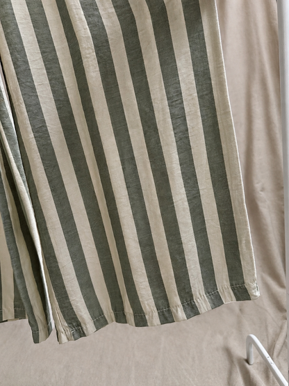 Pantalón Palazzo Rayas Efecto Lino | Fresco y Elegante