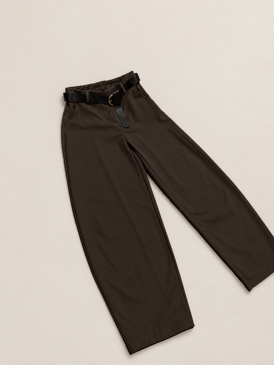 Pantalón barrel de algodón | Tiro alto y corte amplio