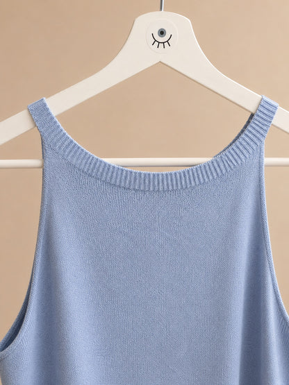 Top de Punto sin Mangas para Mujer | Top Básico Elegante y Moderno