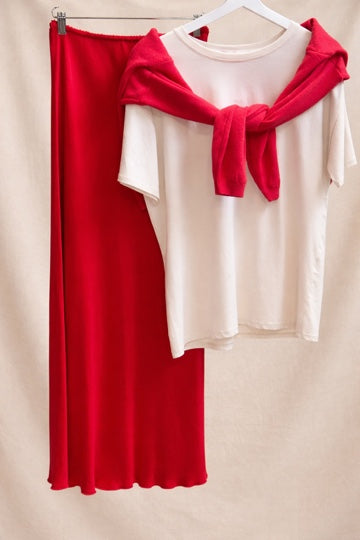 Camiseta Básica de Algodón Beige