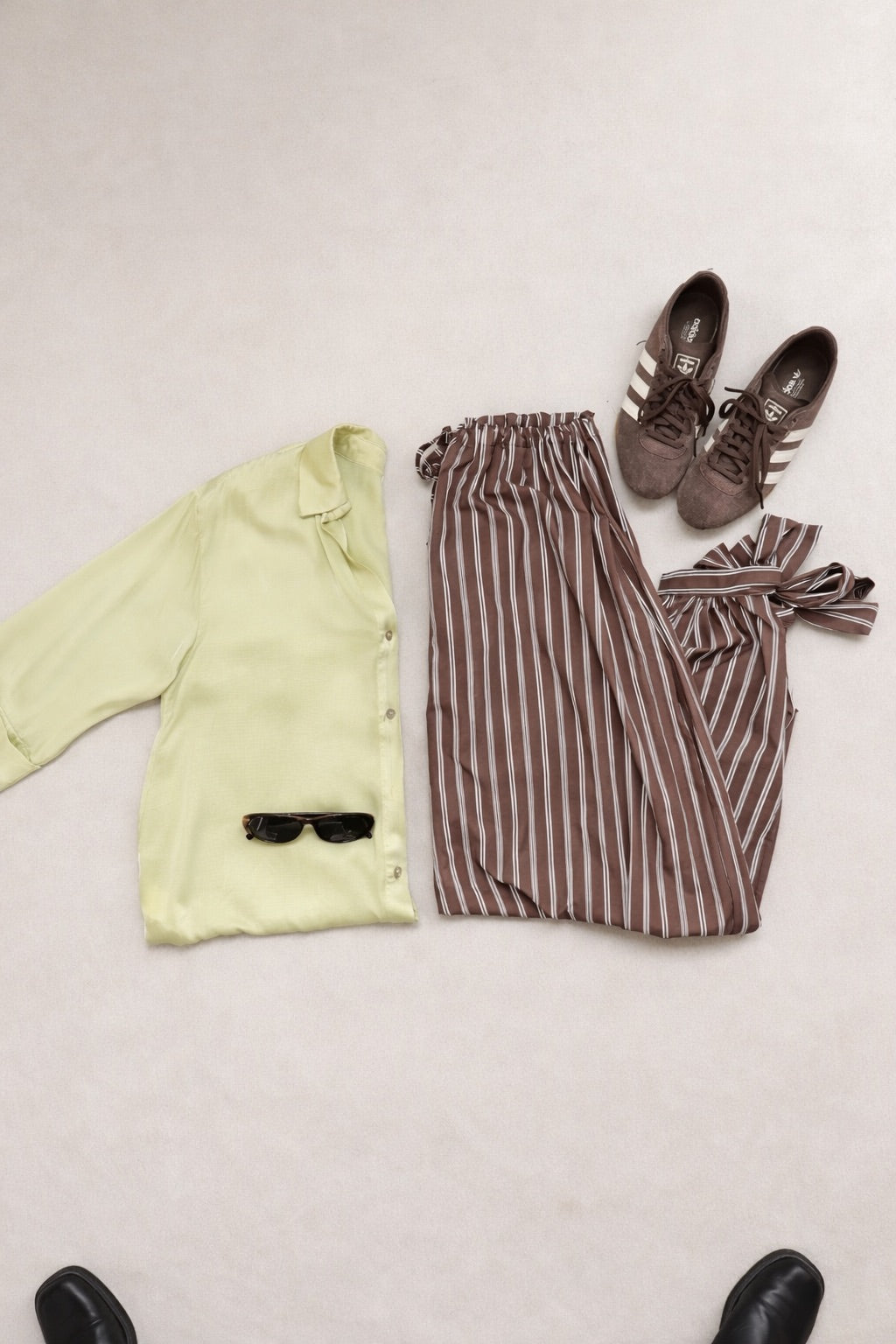 Camisa Oversize Satinada Verde