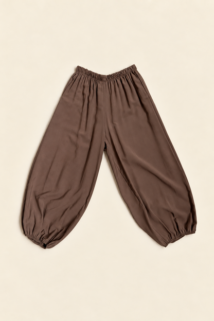 Pantalón bombacho fluido para mujer