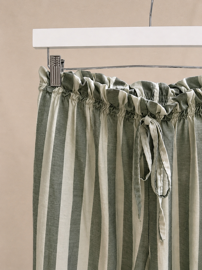 Pantalón Palazzo Rayas Efecto Lino | Fresco y Elegante