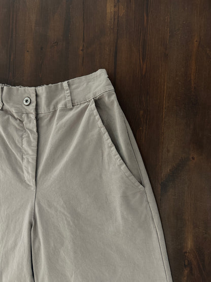 Pantalón barrel de algodón | Tiro alto y corte amplio