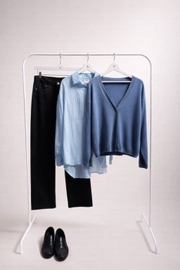 Pantalón Recto de Algodón Negro