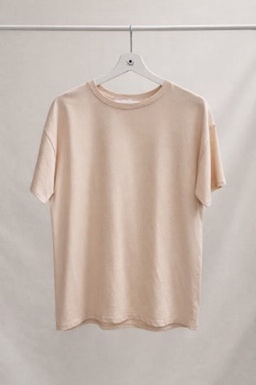 Camiseta Básica de Algodón Beige