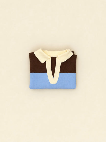 Jersey polo de punto a rayas