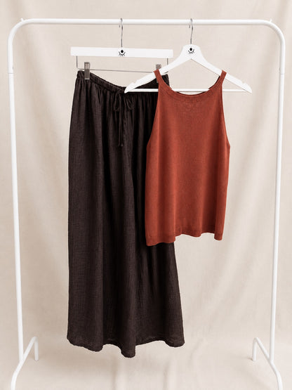 Pantalón Palazzo Texturizado | Elegante, Fresco y Versátil