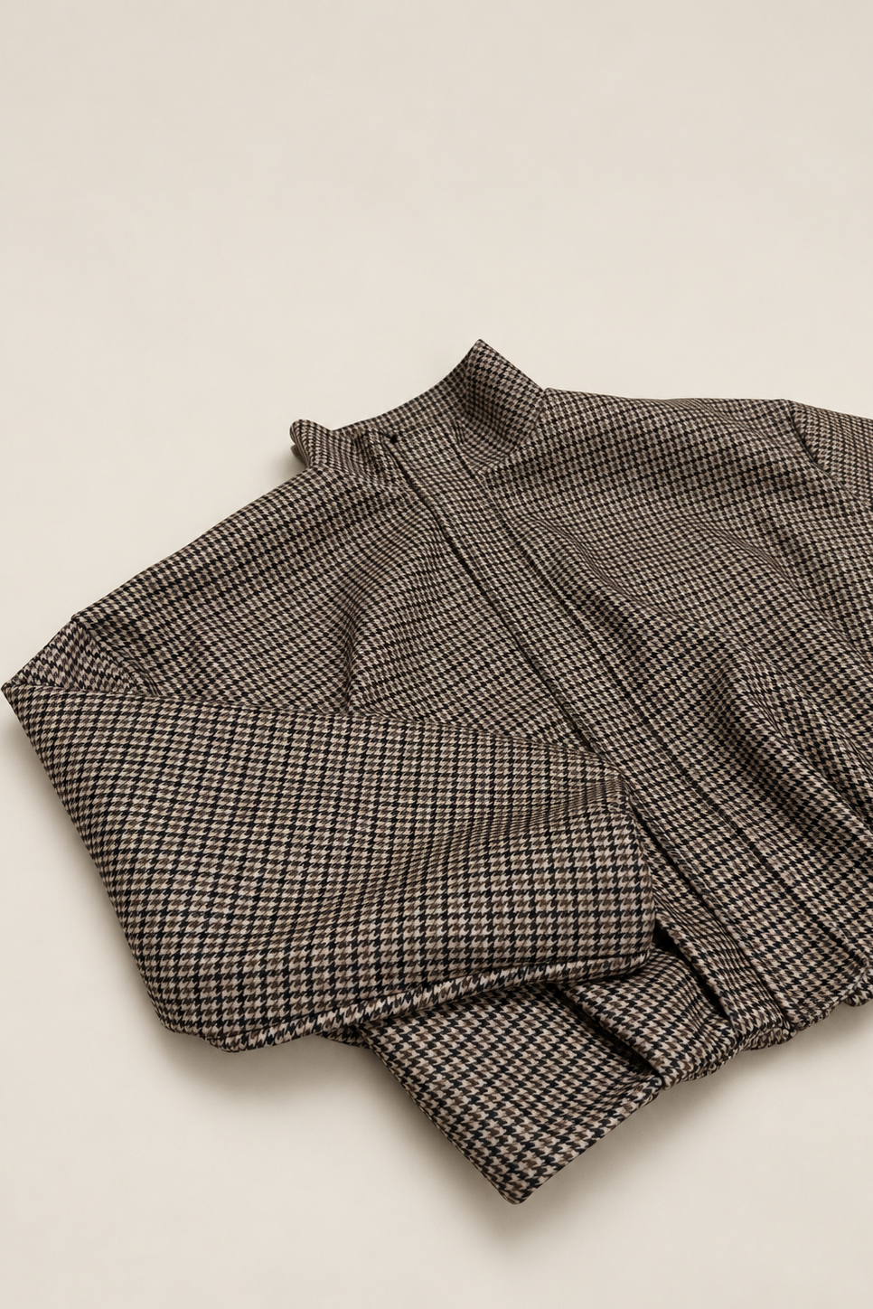 Chaqueta Corta con Estampado Pata de Gallo para Mujer (Copia)
