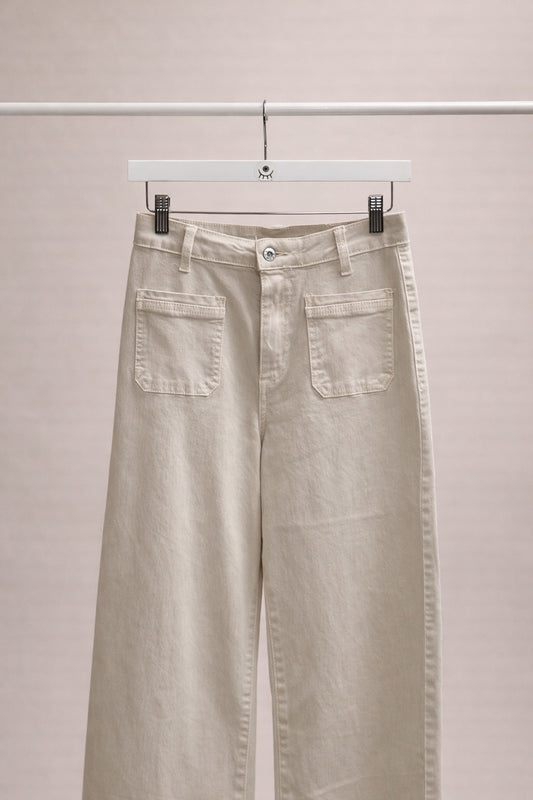 Pantalón Recto de algodón con Bolsillos