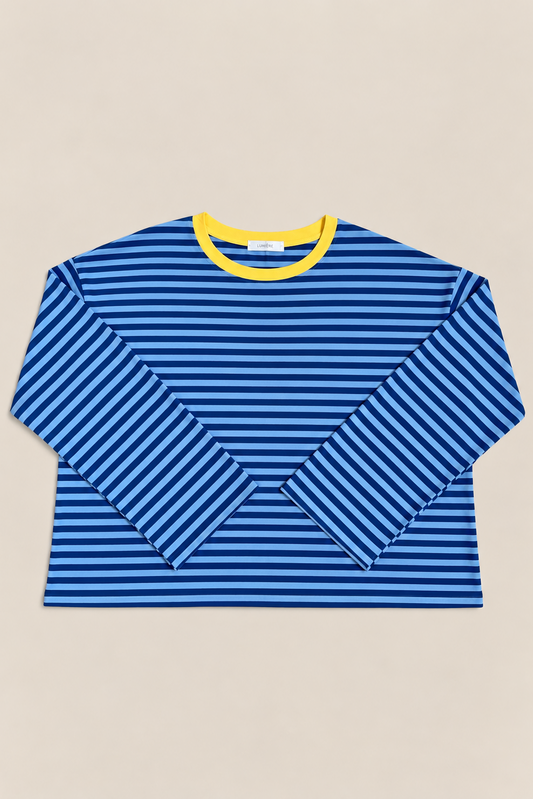 Camiseta oversize de rayas de colores