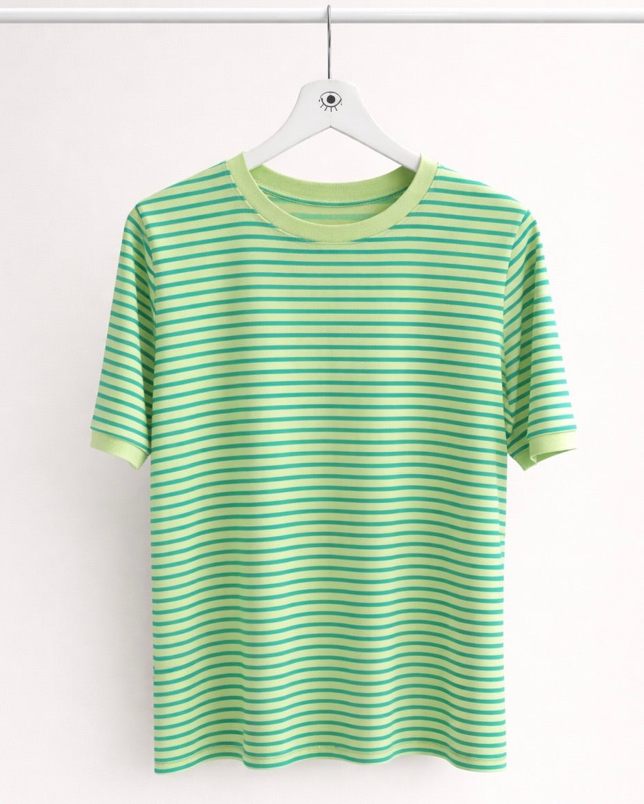 Camiseta de Rayas Verdes