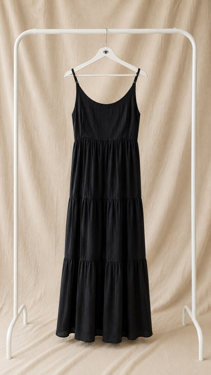 Vestido largo fluido de tirantes – estilo boho elegante y ligero