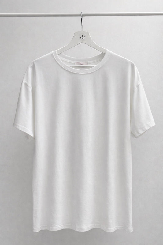 Camiseta Básica de Algodón Blanca