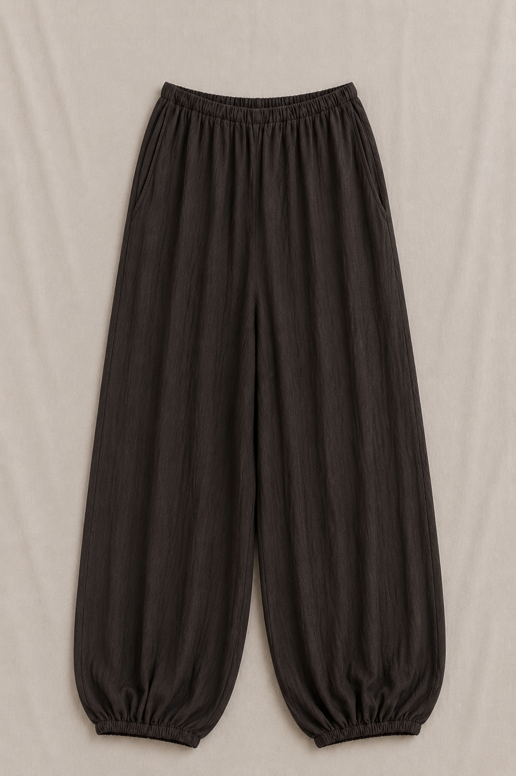 Pantalón Bombacho Texturizado para Mujer | Cómodo, Elegante y de Tendencia