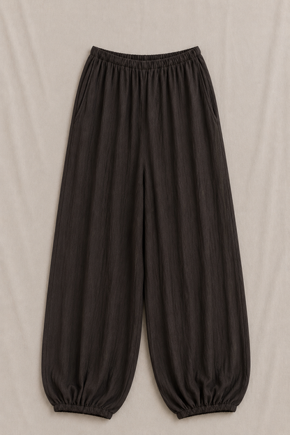 Pantalón Bombacho Texturizado para Mujer | Cómodo, Elegante y de Tendencia
