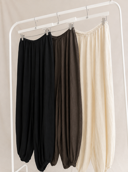 Pantalón Bombacho Texturizado para Mujer | Cómodo, Elegante y de Tendencia