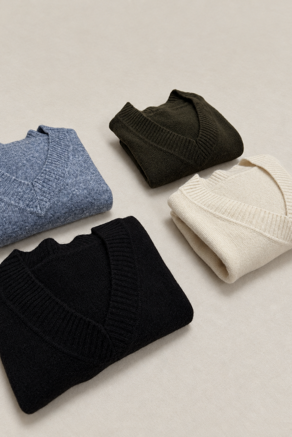 Suéter de Punto con Cuello de Pico para Mujer | Jersey Suave de Manga Larga
