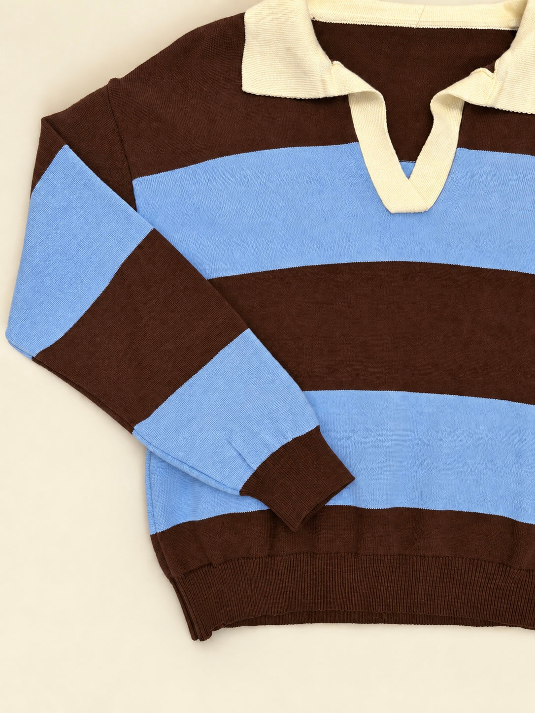Jersey polo de punto a rayas