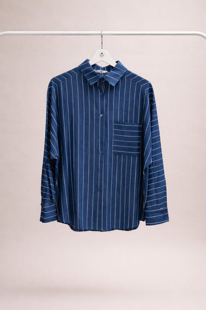 Camisa Vaquera de Rayas Oversize