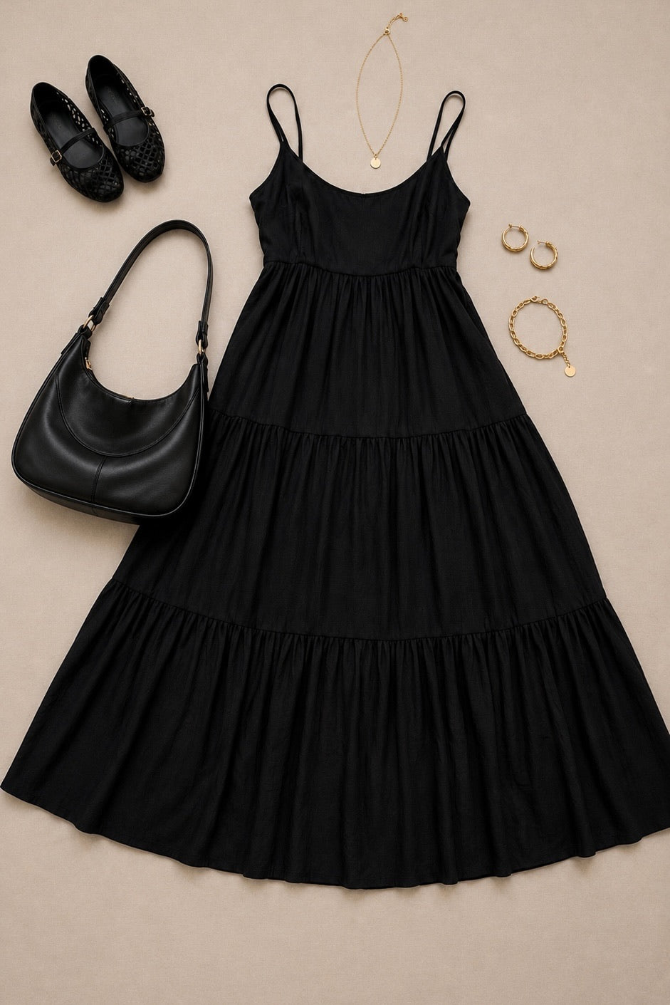 Vestido largo fluido de tirantes – estilo boho elegante y ligero