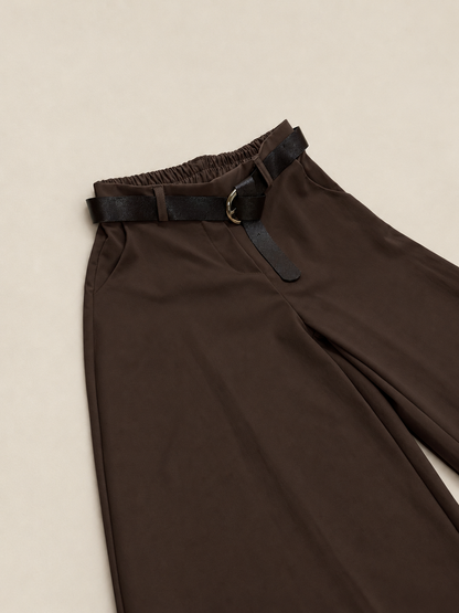Pantalón barrel de algodón | Tiro alto y corte amplio