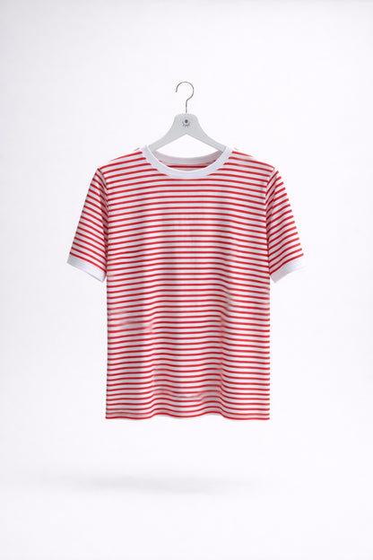 Camiseta Marinera de Rayas Rojas